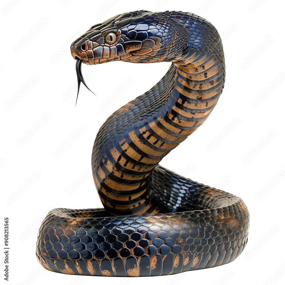 Fototapeta premium Cobra Cosplay animal fashion cartoon isolated whitebackground 16:9