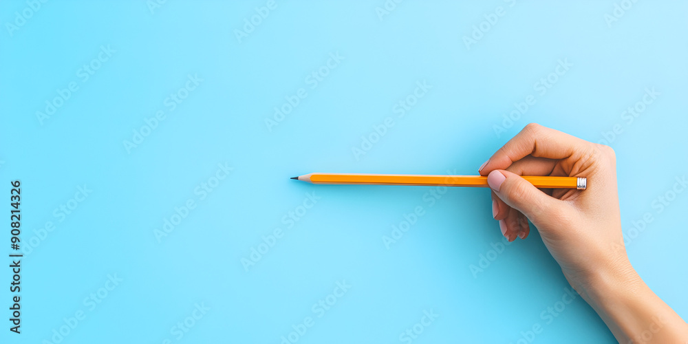 Hand Poised to Write with Pencil Hand Poised to Write with Pencil
