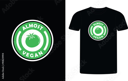 Vegan T-shirt Design Template, Celebrate World Vegan Day shirt design, Vegan concept typographic shirt design.