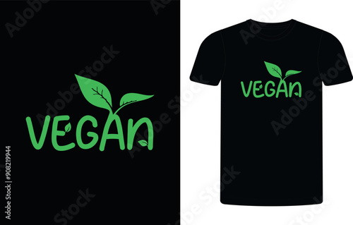 Vegan T-shirt Design Template, Celebrate World Vegan Day shirt design, Vegan concept typographic  shirt design.