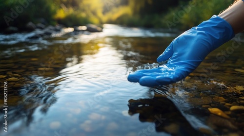 Hand in a River - Testing Water Quality