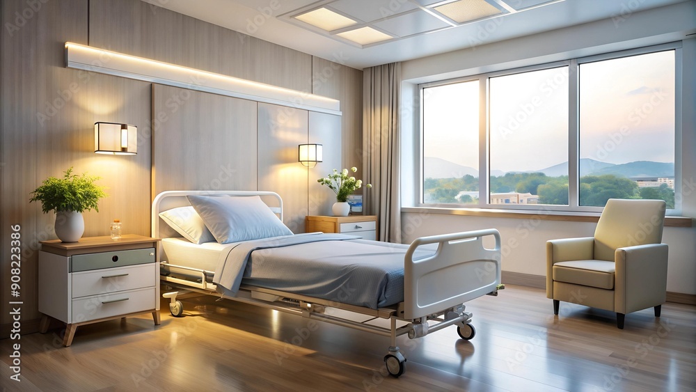 The Silent Guardian: A Hospital Bed in a Quiet Corner AI generated The Silent Guardian: A Hospital Bed in a Quiet Corner AI generated