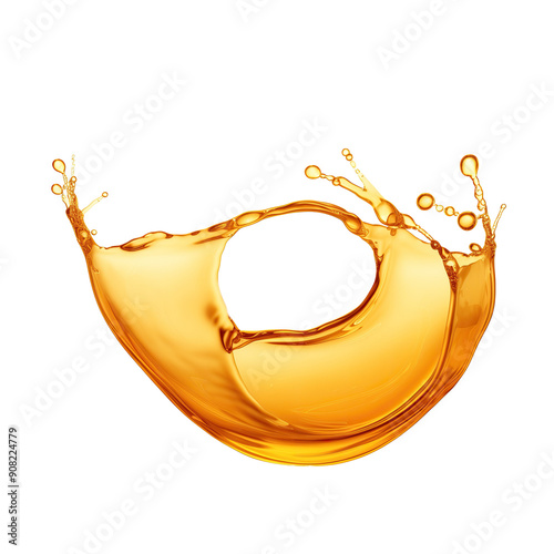Oil or orange juice splash. Liquid honey splash.