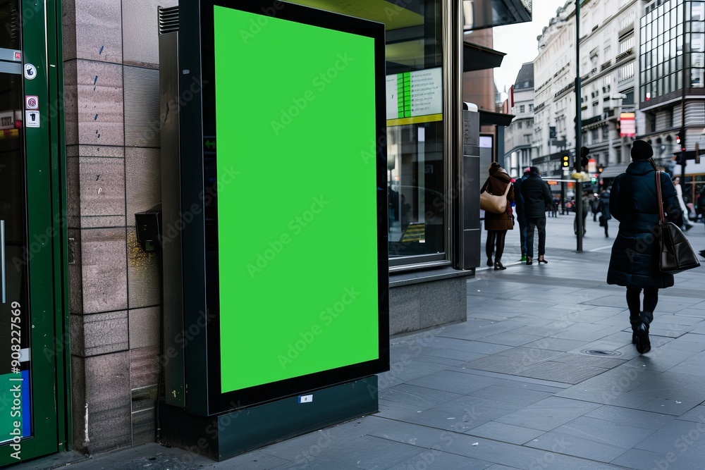 Empty Subway Station with Green Screen Ad 7 Empty Subway Station with Green Screen Ad 7