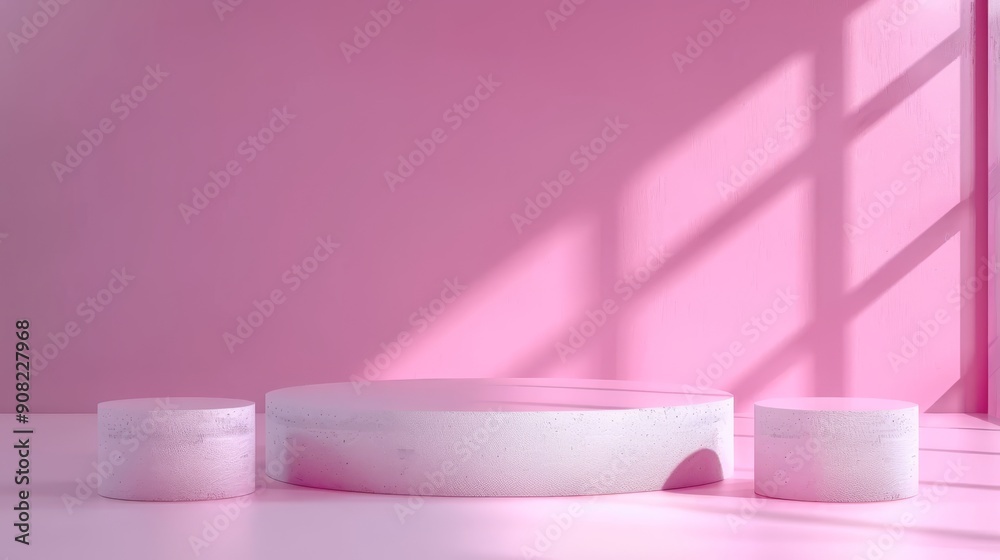 abstract minimal pink background with cylinder podium abstract minimal pink background with cylinder podium