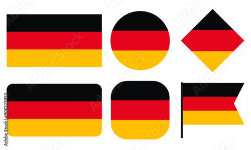 Collection of Germany flag vector isolated on black background. Free Download Collection of Germany flag vector isolated on black background. - GFXLoad