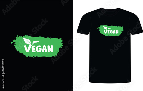 Vegan T-shirt Design Template, Celebrate World Vegan Day shirt design, Vegan concept typographic  shirt design.
