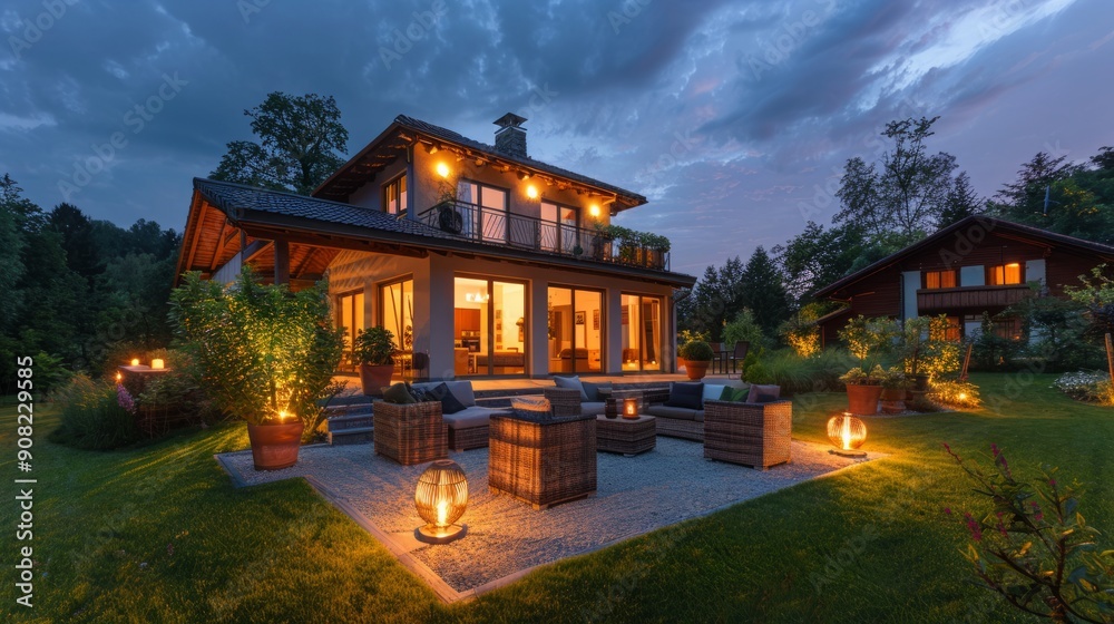 Cozy Evening Patio with String Lights and Candles 12 Cozy Evening Patio with String Lights and Candles 12