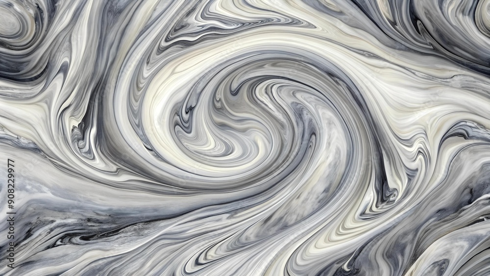 Swirling Gray and White Marble: A Dynamic and Artistic Texture generative AI Swirling Gray and White Marble: A Dynamic and Artistic Texture generative AI