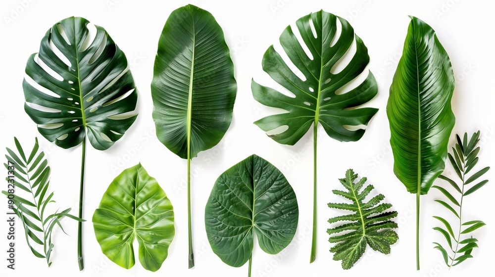 Collection of Tropical Green Leaves 3 Collection of Tropical Green Leaves 3