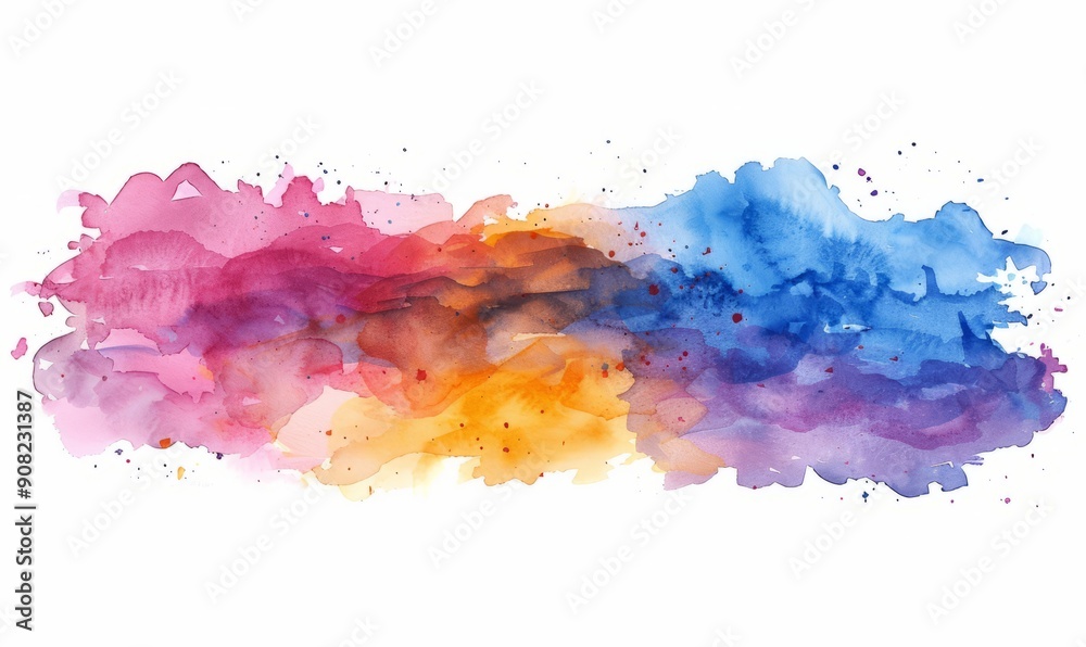 Watercolor abstract dawn sky on white. Watercolor abstract dawn sky on white.