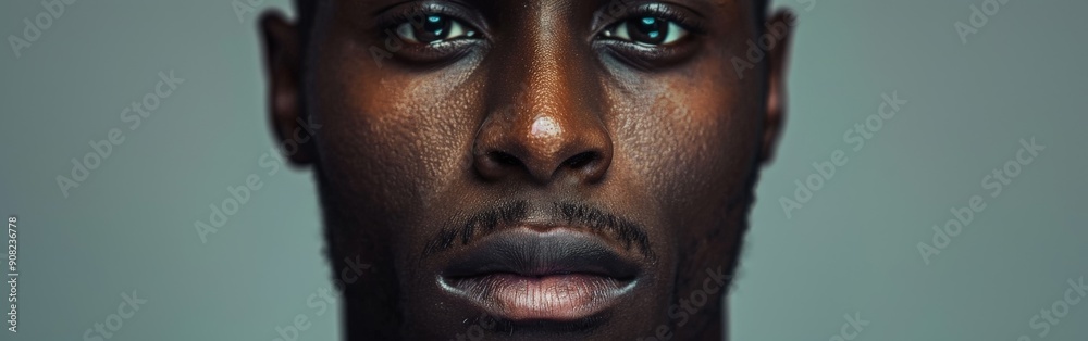 Portrait of an African American Man Against a Solid Background Portrait of an African American Man Against a Solid Background