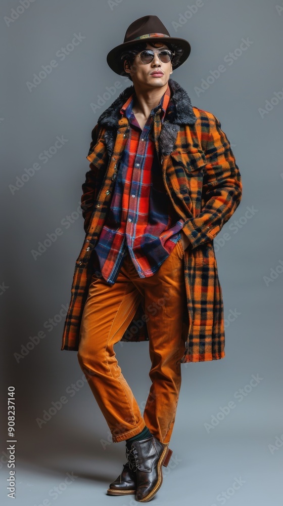 Fall Casual Fashion Studio Photoshoot Featuring Stylish Model Attire Fall Casual Fashion Studio Photoshoot Featuring Stylish Model Attire