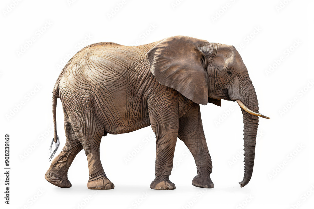 Fototapeta premium Elephant isolated on white background