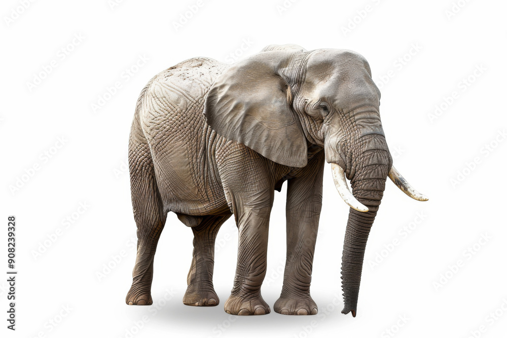 Obraz premium Elephant isolated on white background