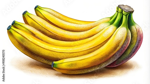 Banana Bonanza: A Photocopy Dream in Stippled Hues  AI Generated photo