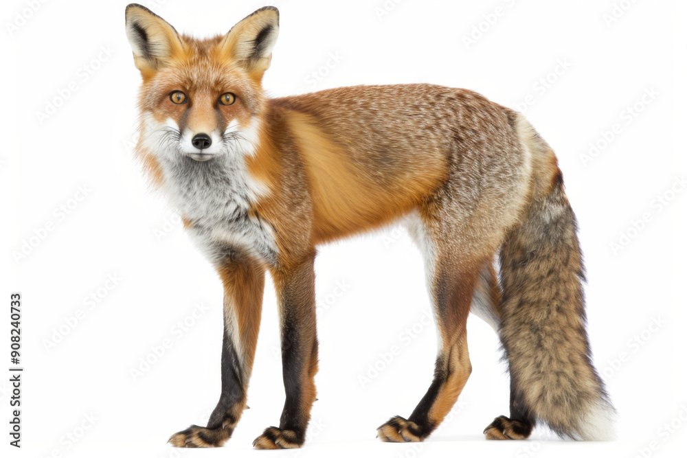 Fototapeta premium Fox isolated on white background