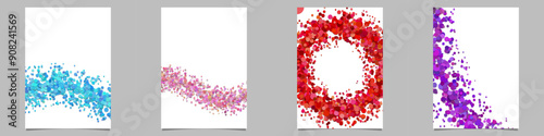 Abstract brochure backgrounds with colored dots