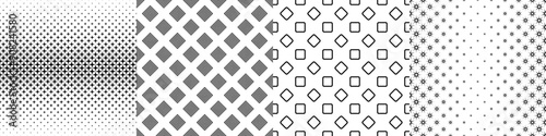 Monochrome geometrical pattern collection