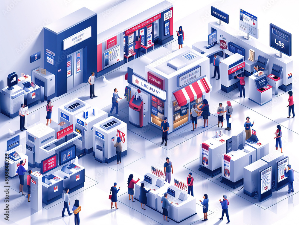 Icons and design elements arranged chaotically illustrating Social Media Trends in modern contemporary style, illustration for article and world event Icons and design elements arranged chaotically illustrating Social Media Trends in modern contemporary style, illustration for article and world event