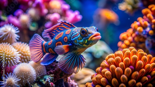 Mandarin Fish in a World of Beauty: A Visual Journey into the Ocean's Depths  Generative AI