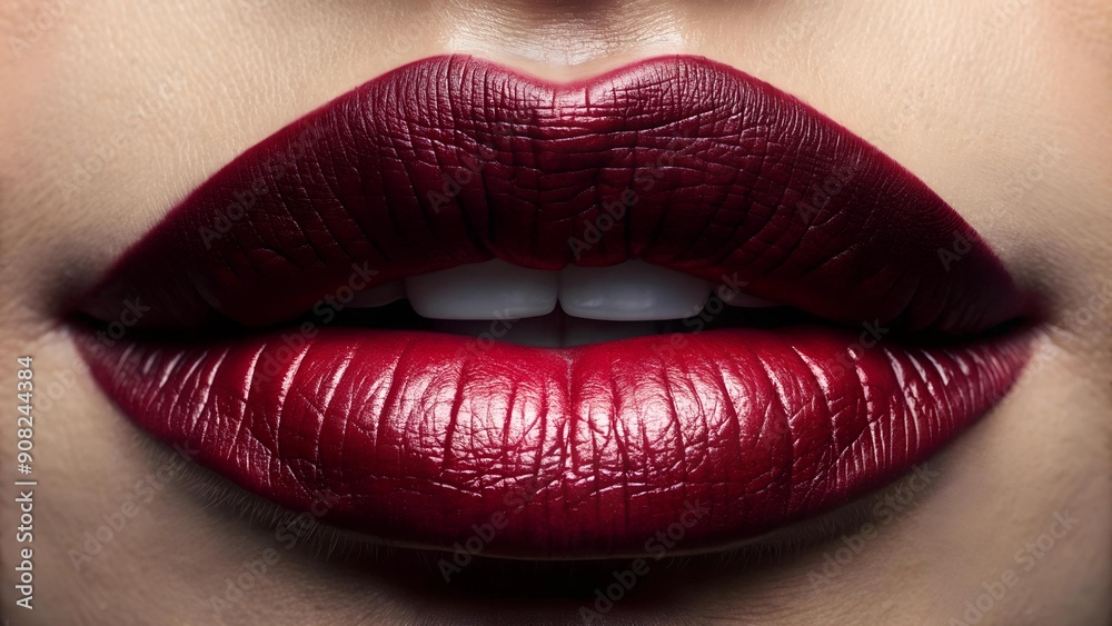 The Essence of Burgundy: A Close-up of Lipstick Texture AI Generated The Essence of Burgundy: A Close-up of Lipstick Texture AI Generated