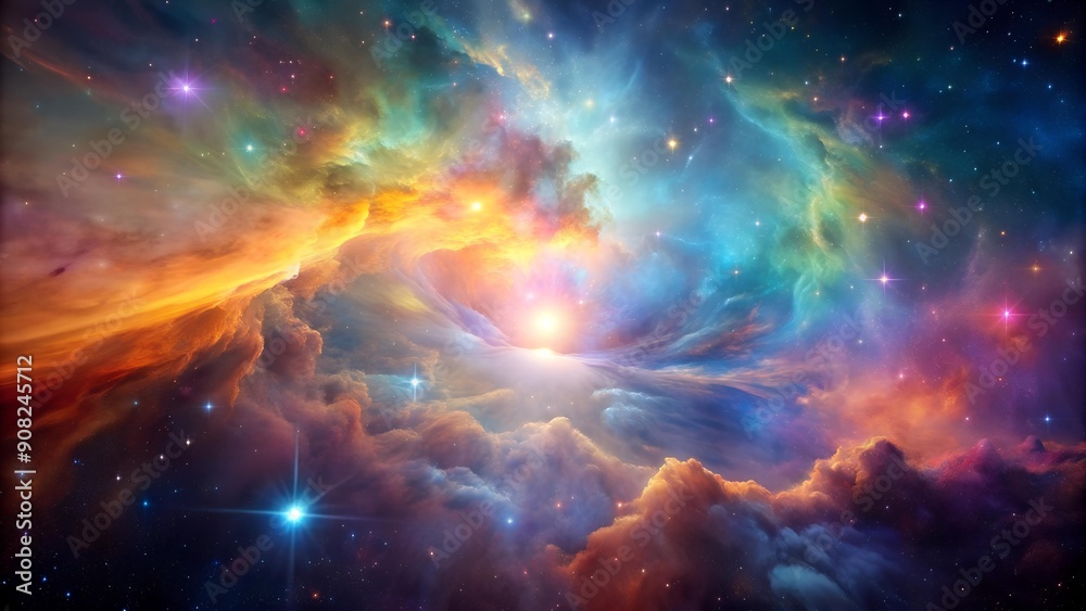 Prismatic Nebula: A Cosmic Cloud of Light and Color generative AI Prismatic Nebula: A Cosmic Cloud of Light and Color generative AI