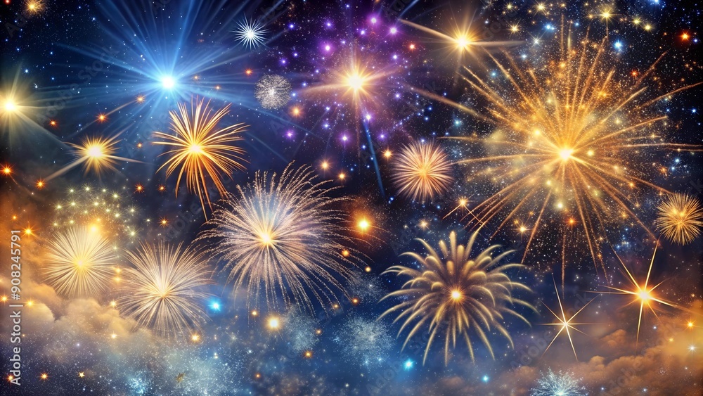 Celestial Symphony: A Burst of Starry Fireworks AI generated Celestial Symphony: A Burst of Starry Fireworks AI generated