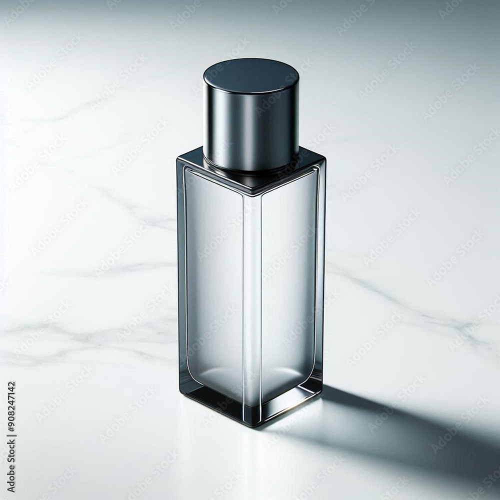 Minimalist Cosmetic Bottle Glass Reflection Minimalist Cosmetic Bottle Glass Reflection