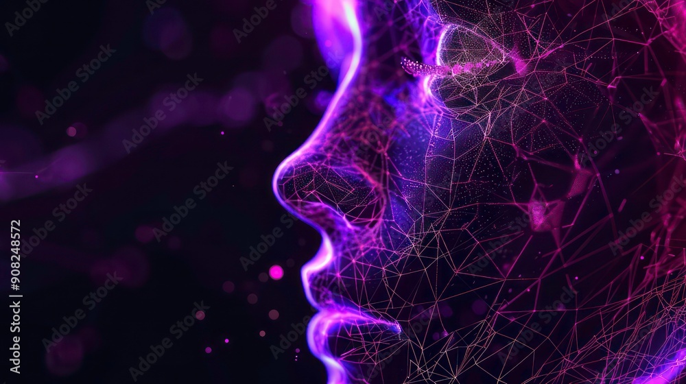 Abstract purple and black geometric pattern for futuristic digital art. Abstract purple and black geometric pattern for futuristic digital art.