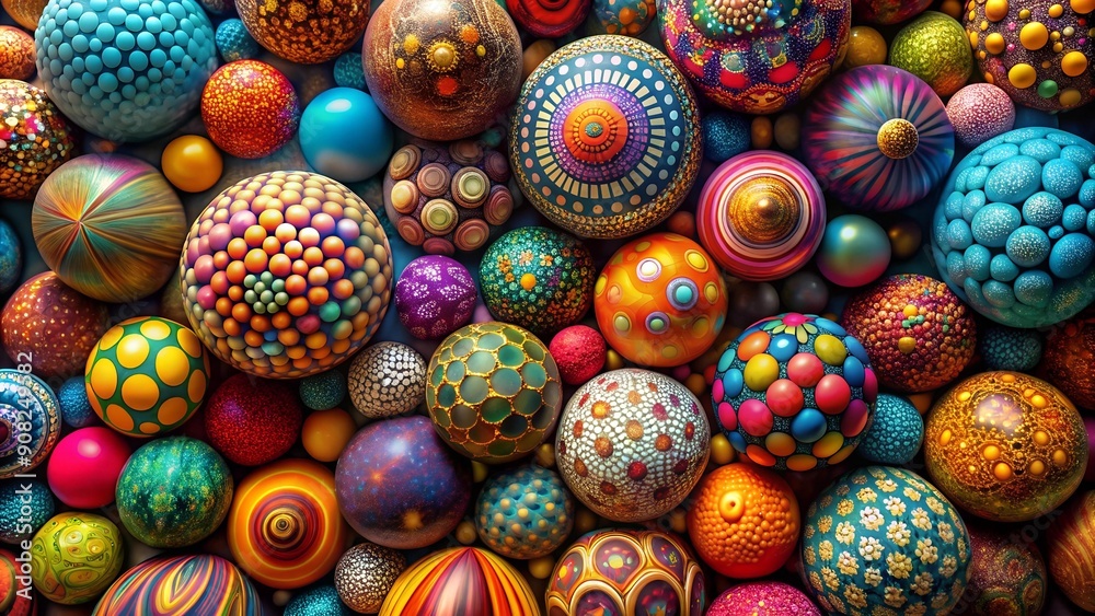 Patterned Sphere Harmony: A Tapestry of Colors and Textures Generative AI Patterned Sphere Harmony: A Tapestry of Colors and Textures Generative AI
