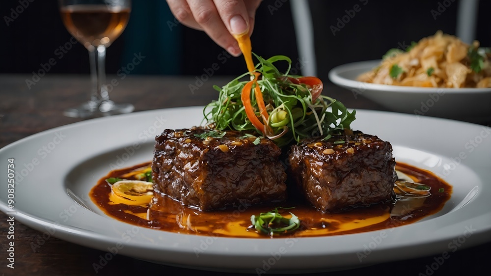 High-end restaurant experience with visually appealing and flavorful gourmet meals