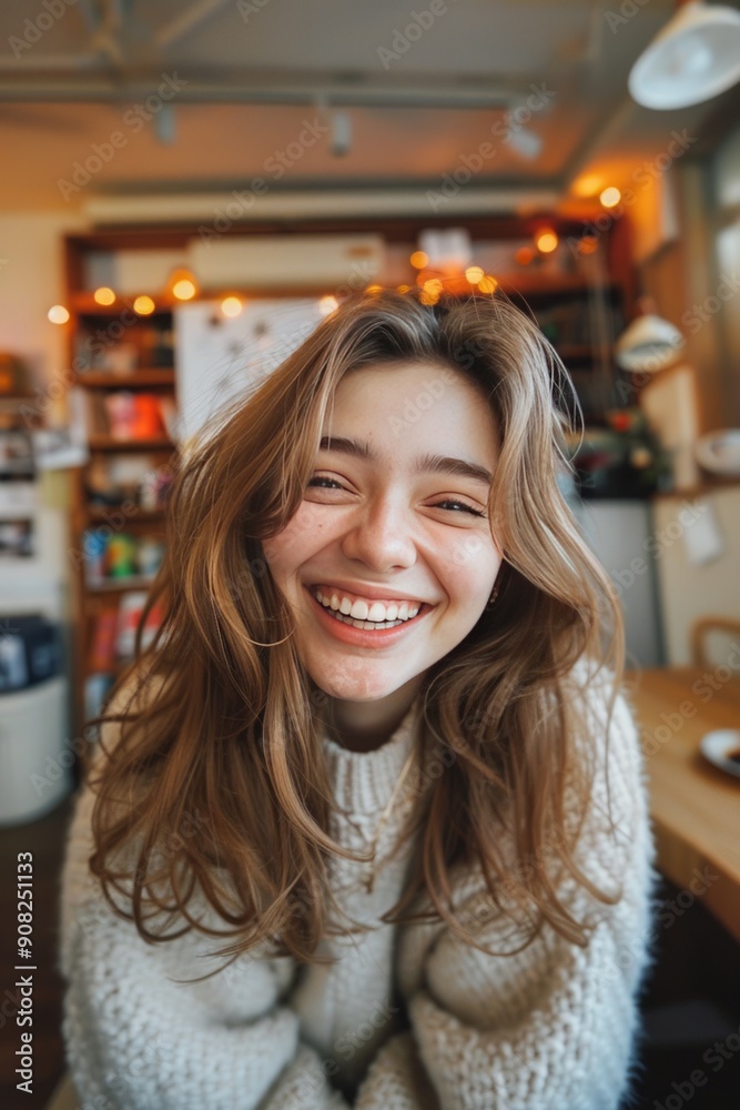 Bright Smile in a Cozy Sweater Bright Smile in a Cozy Sweater