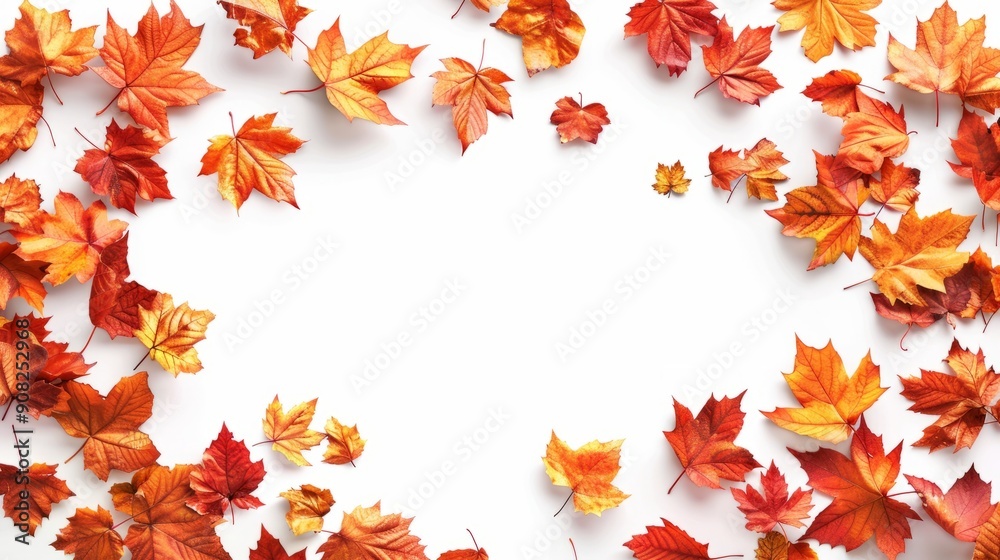 Fototapeta premium Autumn Leaves Frame 4
