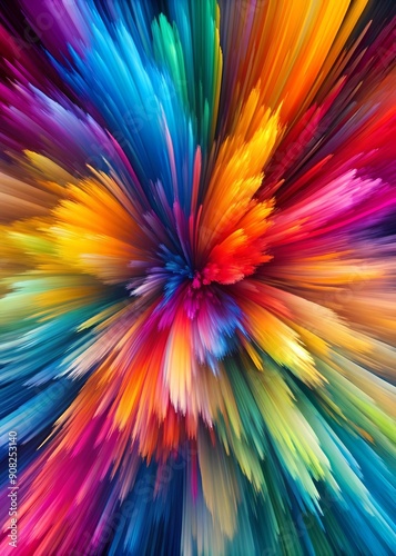 abstract colorful background with stars