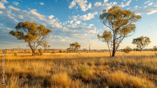 Golden Field with Trees 36