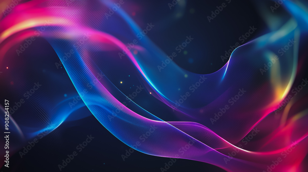 Abstract digital background electromagnetic wave background Innovation digital wave background information technology background The background is the background. gradient wave digital wave banner 