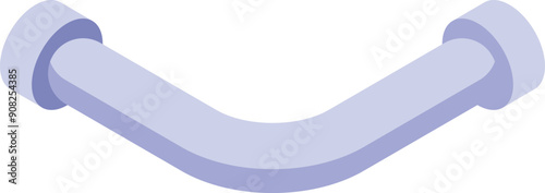 Plumbing pipe is connecting two sides, creating a 90 degree angle