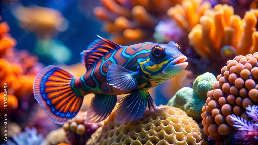 Mandarin Fish in a World of Beauty: A Visual Journey into the Ocean's Depths AI Generated Mandarin Fish in a World of Beauty: A Visual Journey into the Ocean's Depths AI Generated