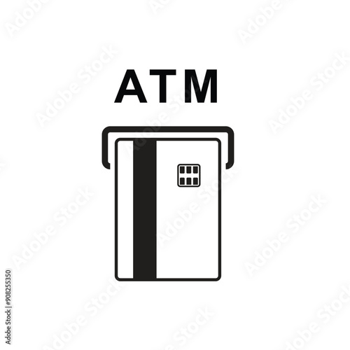 Vector ATM cash machine icon