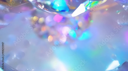 Zooming past a cascade of shimmering crystal tears reflecting vibrant colors in every direction.