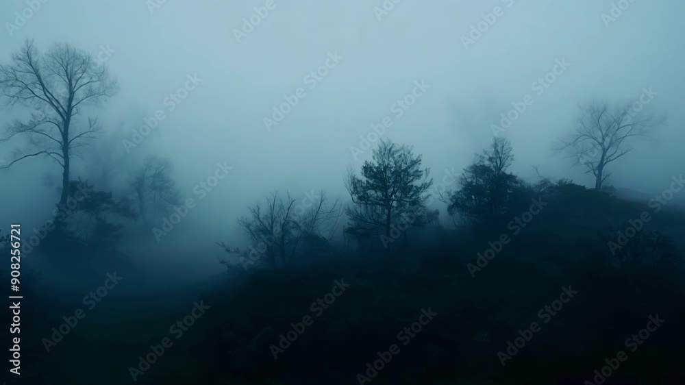 The mist seems to swallow all sound creating an eerie silence broken only by the occasional hoot of an owl or the call of a distant bird in the Mystic Fogbanks.
