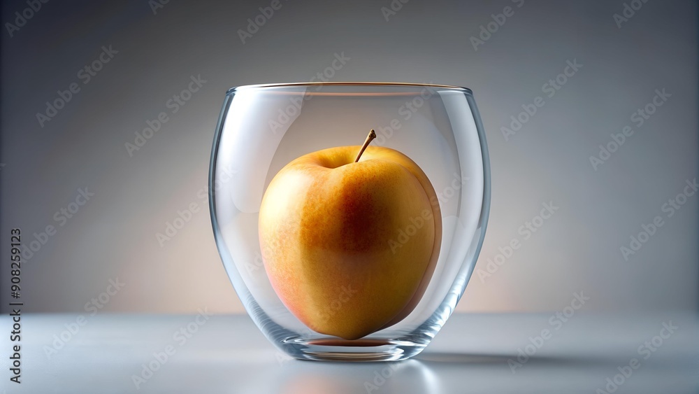 Golden Peach in a Glass: A Simple Yet Elegant Composition AI generated Golden Peach in a Glass: A Simple Yet Elegant Composition AI generated