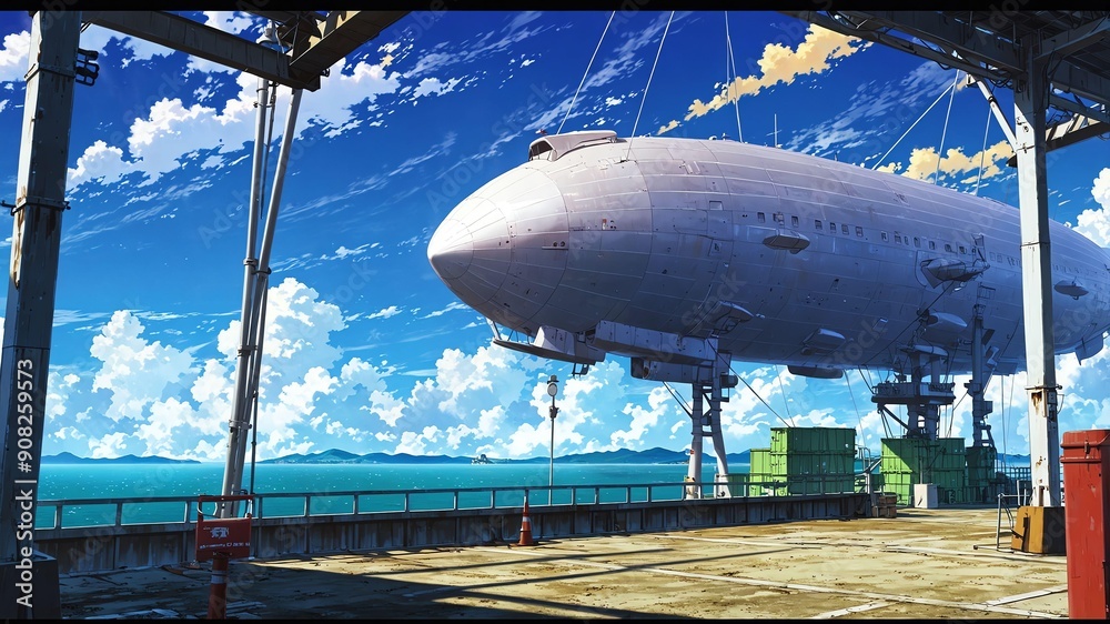 fantasy airship port port where fantasy airships dock anime fantasy airship port port where fantasy airships dock anime