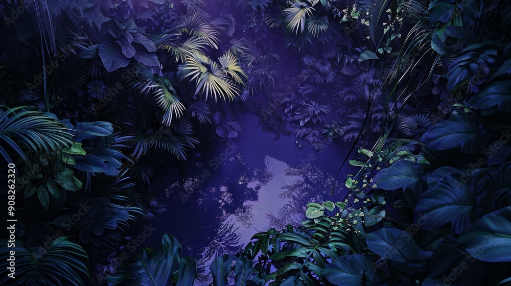 Naklejka premium Magical Jungle at Sunset 2