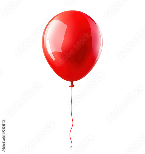 A red balloon with a red string