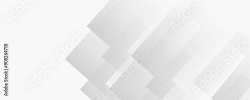 Abstract white square shape with futuristic concept background