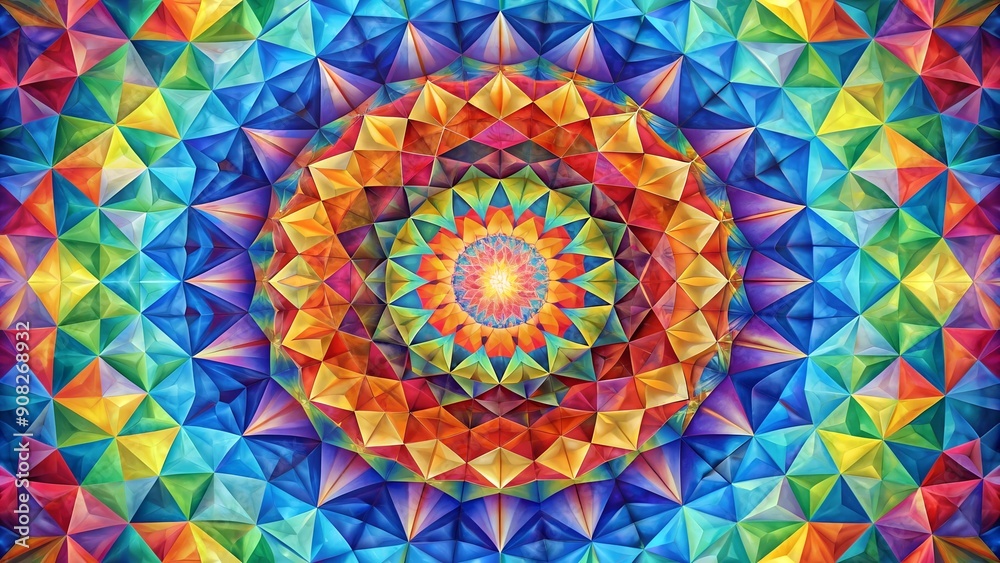 Chromatic Convergence: Triangles and Circles Merging in a Kaleidoscope of Colors Generative AI Chromatic Convergence: Triangles and Circles Merging in a Kaleidoscope of Colors Generative AI