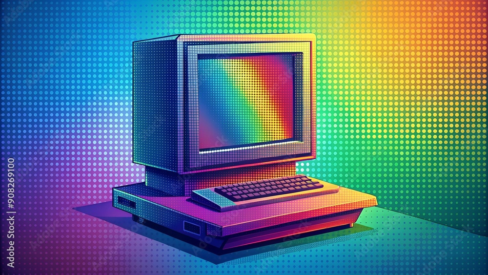 Halftone Spectrum: A Computer Made of Rainbows and Dots Generative AI Halftone Spectrum: A Computer Made of Rainbows and Dots Generative AI