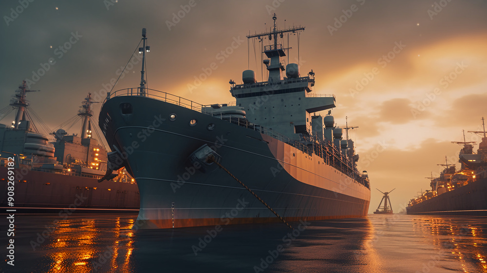 Obraz premium ship at night